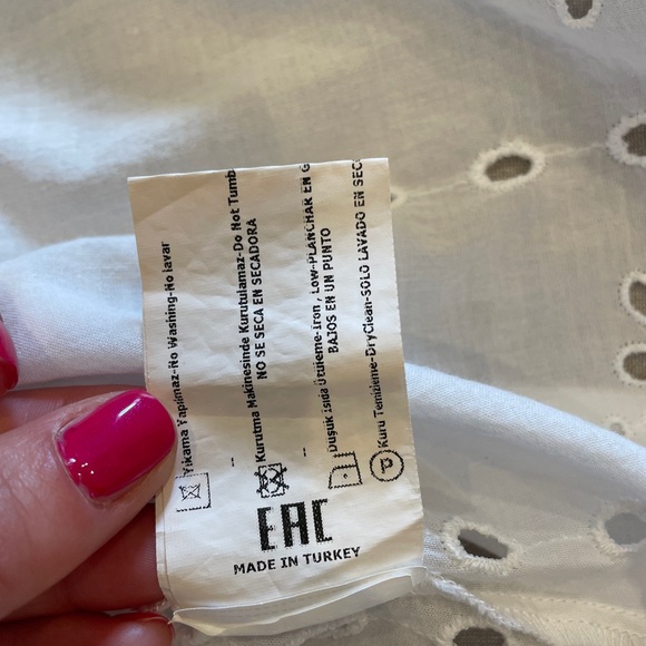 Nocturne White Embroidered Wrap Mini Dress size 1 - Picture 10 of 10